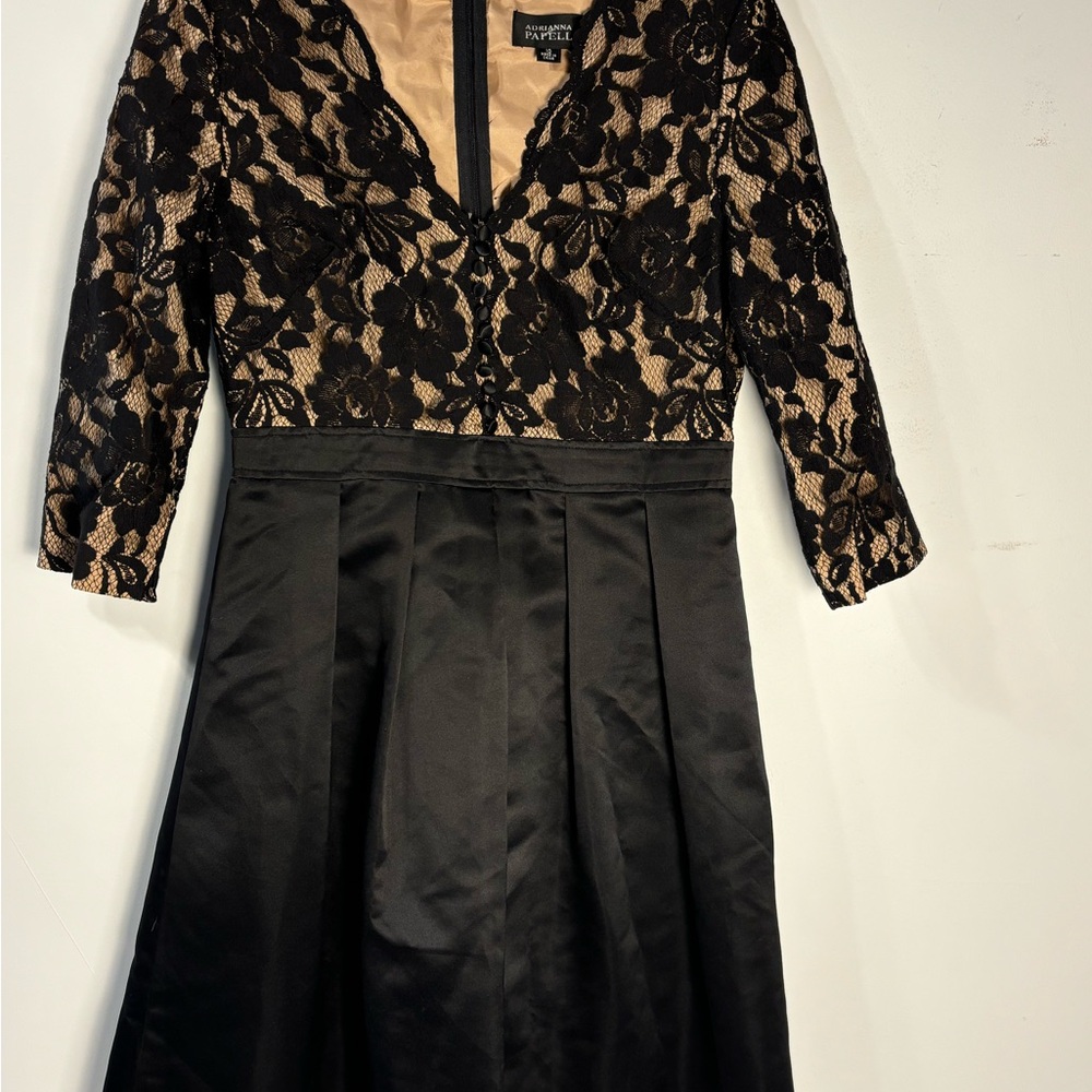 Adrianna Papell Black Lace Dress